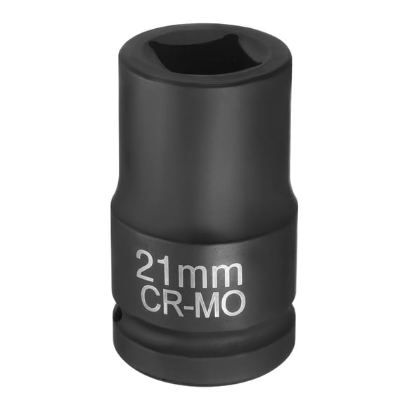 Uxcell 4 Point Square Socket 1" Drive 21mm Metric CR-MO Impact Wheel Socket