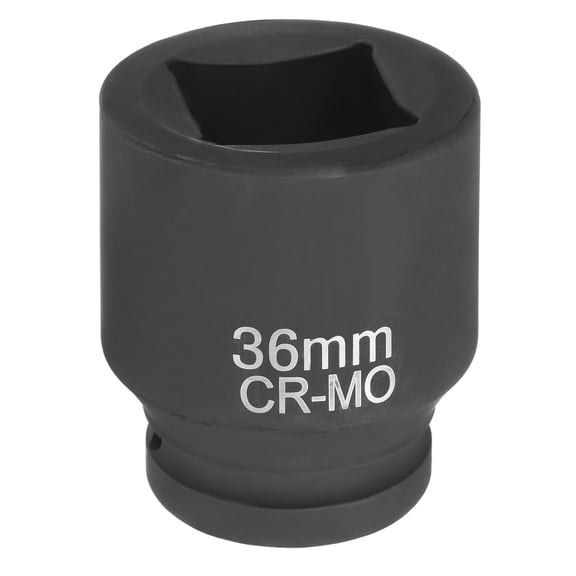 Uxcell 4 Point Square Socket 1" Drive 36mm Metric CR-MO Impact Wheel Socket