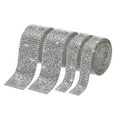 thumbnail image 1 of Uxcell 4 Roll 4 Yard 13.5/27mm Self Adhesive Crystal Rhinestone Ribbon for Crafts Project, Silver, 1 of 5