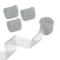 thumbnail image 1 of Uxcell 4 Rolls 1"x5.5Yd Chiffon Ribbon Handmade Fringe Chiffon Silk Ribbon Gray, 1 of 6