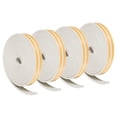 thumbnail image 1 of Uxcell 4 Rolls 19.7Ft Ribbed Weather Stripping Door Seal, White, 9.8Ft/Strip, 1 of 7
