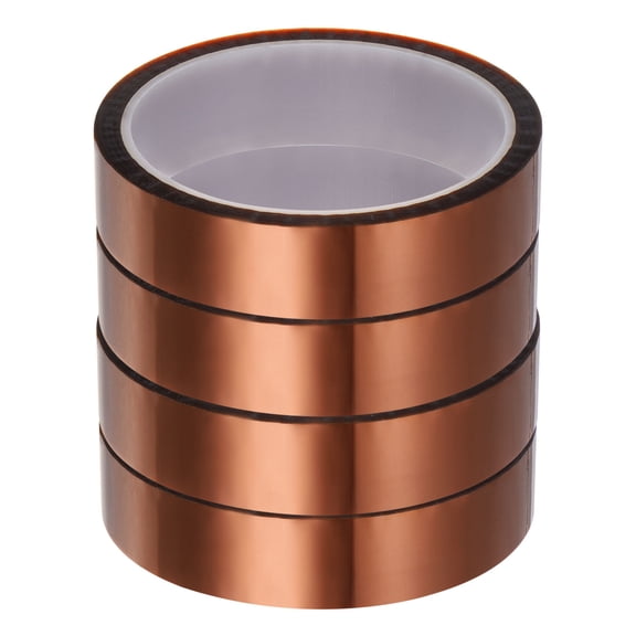 Uxcell 4 Rolls Heat Tape High Temperature Heat Resistant Tape 20mmx33m(108ft) Sublimation Thermal Tape Yellow