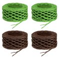 thumbnail image 1 of Uxcell 4 Rolls Raffia Ribbon, 32.8 Yard Paper Twine String for Festival Gifts Wrapping, Brown, Green, 1 of 6