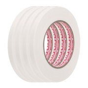 Uxcell 4 Rolls Wire Harness Cloth Tape 2/5"x164ft10mmx50m 0.2mm Thick Fabric High Adhesive Tearable Heat Resistant Tapes for Carpet Seaming Auto Cable Fixed, White
