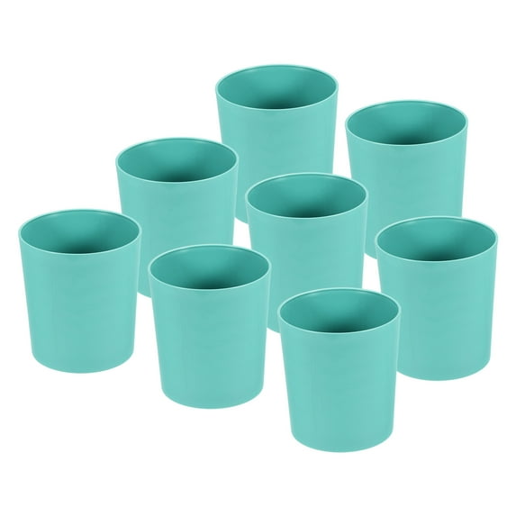 Uxcell 4" Round Plastic Planter Flowerpot Container Indoor Outdoor, Blue 8 Pack