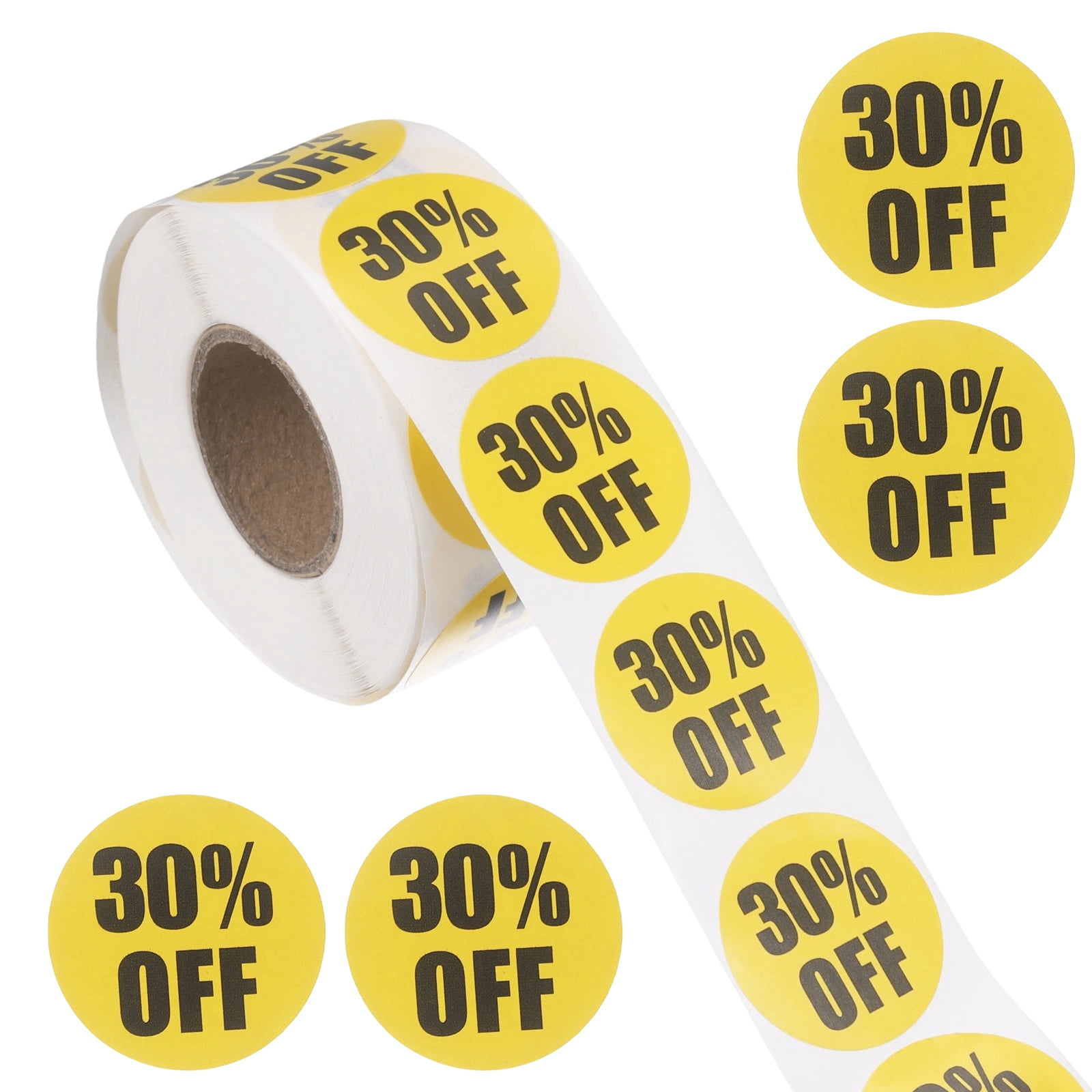 Uxcell 4 Self-adhesive Percent Off Stickers, (Yellow, 1 Inch) (2000Pcs ...
