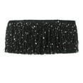 thumbnail image 1 of Uxcell Sequin Chainette Fringe Trim Tassel Sewing Trim Fringes for Latin Dress Stage Dance Black 5 Yard x 4 In, 1 of 7