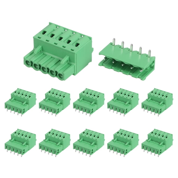Uxcell 10 Set 5-Pin 5.08mm/0.2" Pitch PCB Terminal Block Connectors