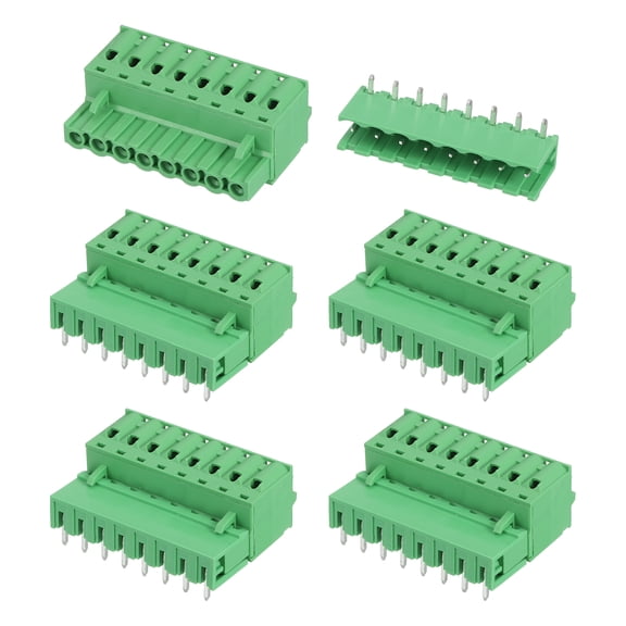 Uxcell 5 Set 9-Pin 5.08mm/0.2" Pitch PCB Terminal Block Connectors