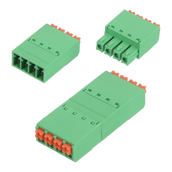 Uxcell 2 Set 4-Pin 3.81mm/0.15" Pitch PCB Terminal Block Connectors Straight
