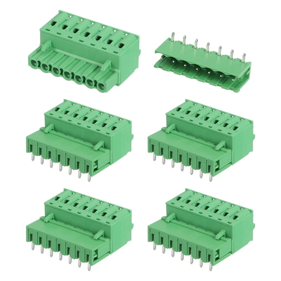Uxcell 5 Set 7-Pin 5.08mm/0.2" Pitch PCB Terminal Block Connectors