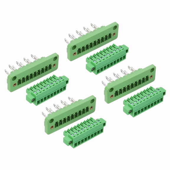 Uxcell 4 Set 9-Pin 3.5mm Pitch Pluggable Screw Terminal Block Connectors, PA66 300V 8A Through-Wall PCB Terminal Connectors 28-16AWG Cable