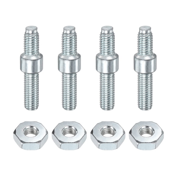 Uxcell 4-Set Chain Sprocket Bar Stud Nut M8 x 1.25 Thread Manganese Steel for Chainsaw Replacement Kit