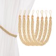 thumbnail image 1 of Uxcell 4-Set Curtain Tiebacks with Curtain Holdbacks, Braided Tie Backs W Black Metal Hooks for Home Window Drapery/Wall Decorative/Bedroom/Office/Nursery/Room/Hotel [Yellow], 1 of 6