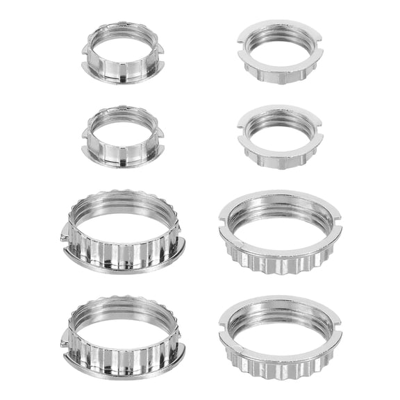 Uxcell 4 Set G9 Light Socket Rings, Metal Shade Holder Adapter Ring for 1-1/16in & 3/4in Thread Diameter G9 Socket for Table Floor Pendant Chandeliers Lamp Light Fixture(Big & Small)