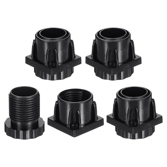 Uxcell 4 Set Leveling Feet, 25x25mm Plastic Adjustable Furniture Leg Leveling Square Tube Insert