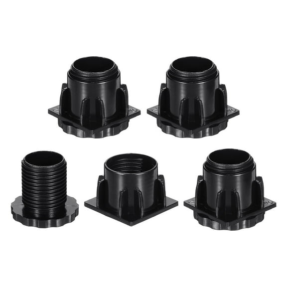 Uxcell 4 Set Leveling Feet, 40x40mm Plastic Adjustable Furniture Leg Leveling Square Tube Insert