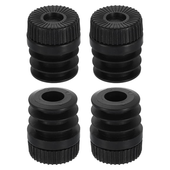 Uxcell 4 Set Leveling Feet, M10x30mm Plastic Adjustable Furniture Leg Leveling Round Threaded Insert Screw-in Glide Levelers for Table Chair Furniture, Black