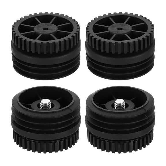 Uxcell 4 Set Leveling Feet, M8x50mm Plastic Adjustable Furniture Leg Leveling Round Threaded Insert Screw-in Glide Levelers for Table Chair Furniture, Black