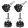 thumbnail image 1 of Uxcell 4 Sets Knurled Knobs Nuts Washers Black M6 x 25mmx 25mm Zinc Plated Carbon Steel, 1 of 5