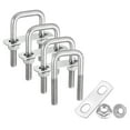 thumbnail image 1 of Uxcell 4 Set M8 1 Inch Inner Wide Square U Bolts, 3 Inch Length 304 Stainless Steel U-Bolts with Flange Hexagon Nuts, Frame Plates for Trailer, Automotive, (25mm W x 75mm L), 1 of 6