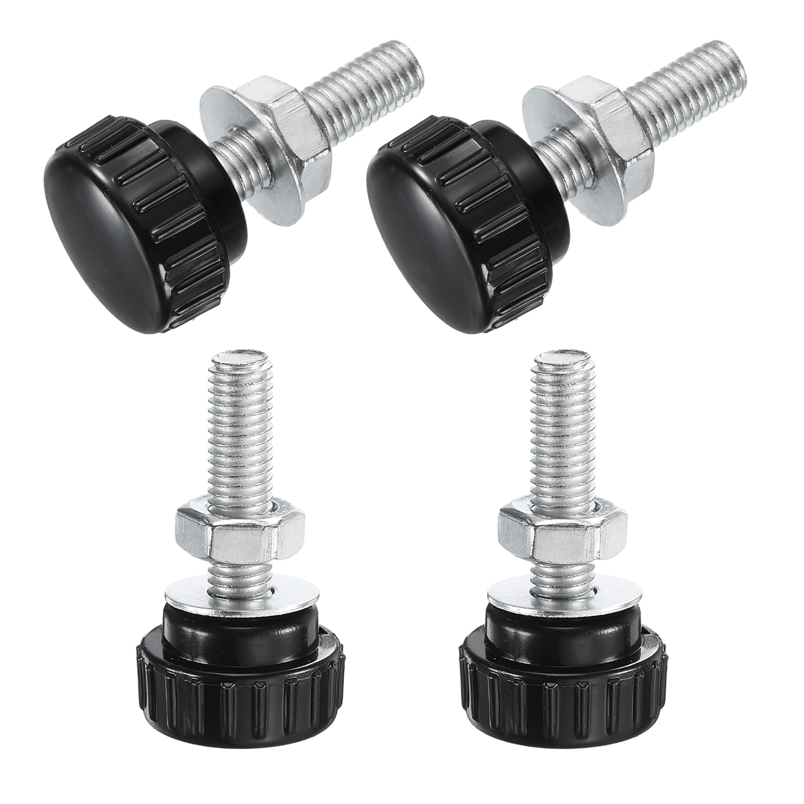 Uxcell 4 Set Male Thread Head Knurled Clamping Knobs Thumb Screws with ...