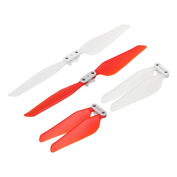 Uxcell 4 Set X8SE RC Propellers Blade Prop 2 Vane 21.5cm Dia Plastic Red White Folding Paddle Low-Noise Propeller Drone