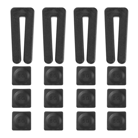 Uxcell 4 Sets High Calibration Fan Blade Balance Tool Includes 4 Pcs Plastic Clips and 12 Pcs Metal Adhesive 5G Weight, Black