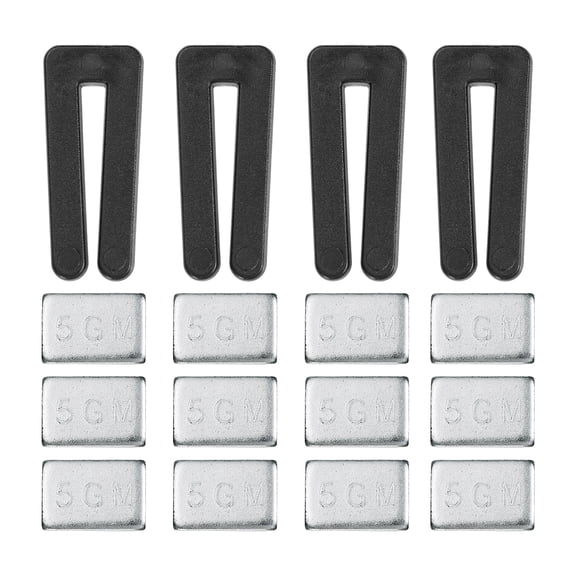 Uxcell 4 Sets High Calibration Fan Blade Balance Tool Includes 4 Pcs Plastic Clips and 12 Pcs Metal Adhesive 5G Weight, White