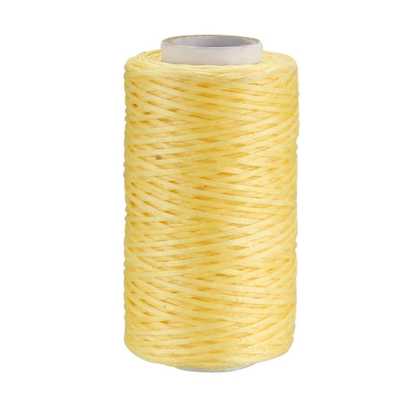 Uxcell 4'' Sewing Stitching Waxed Thread Cord Leather Apricot 1pcs