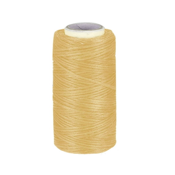 Uxcell 4'' Sewing Stitching Waxed Thread Cord Leather Beige 1pcs