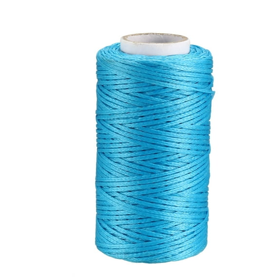 Uxcell 4'' Sewing Stitching Waxed Thread Cord Leather Lake Blue 1pcs