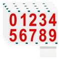 thumbnail image 1 of Uxcell 4 Sheets/40 Pack Reflective Mailbox Numbers for Outside, 2 Inch 0-9 Vinyl Self-Adhesive Numbers Stickers Waterproof House Sticker with Scraper for Signs Doors Address, Red, 1 of 7