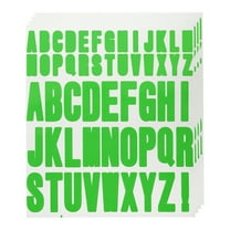 Uxcell 4 Sheets Letter Stickers Vinyl Letters 9.1'' x7.7'' for Indoor Outside Sticker Decal Green