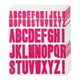 thumbnail image 1 of Uxcell 4 Sheets Letter Stickers Vinyl Letters 9.1'' x7.7'' for Indoor Outside Sticker Decal Rose, 1 of 5