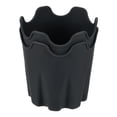 thumbnail image 1 of Uxcell 4" Silicone Round Flower Pot Planter Decorative Container, Black 2 Pack, 1 of 5