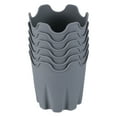thumbnail image 1 of Uxcell 4" Silicone Round Flower Pot Planter Decorative Container, Gray 6 Pack, 1 of 5