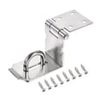 thumbnail image 1 of Uxcell 4'' Stainless Steel 90 Degree Heavy Door Latch Hasp Lock, Silver, 1 of 5