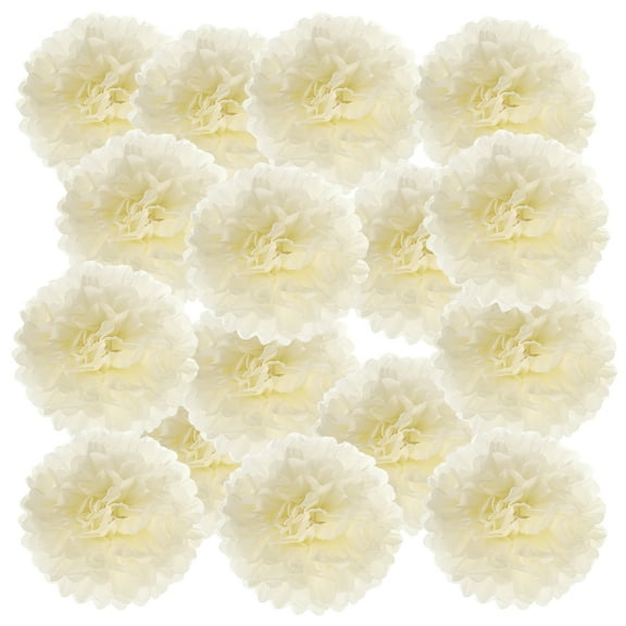 Uxcell Tissue Pom Poms Flowers Paper Flower Ball for Party Backdrop Decoration Beige 4"