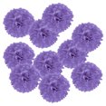 thumbnail image 1 of Uxcell 4" Tissue Pom Poms Paper Flowers Ball Wedding Party Decoration, Purple 10 Pack, 1 of 6