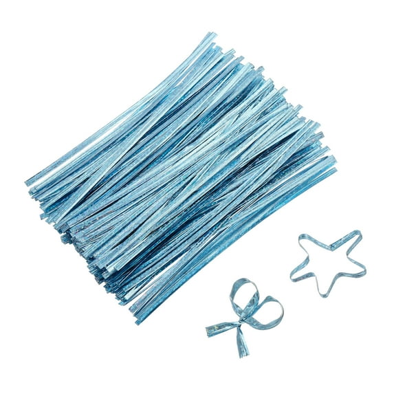 Uxcell 4" Twist Ties, Metallic Twist Ties, 500 Pack, Shiny Blue