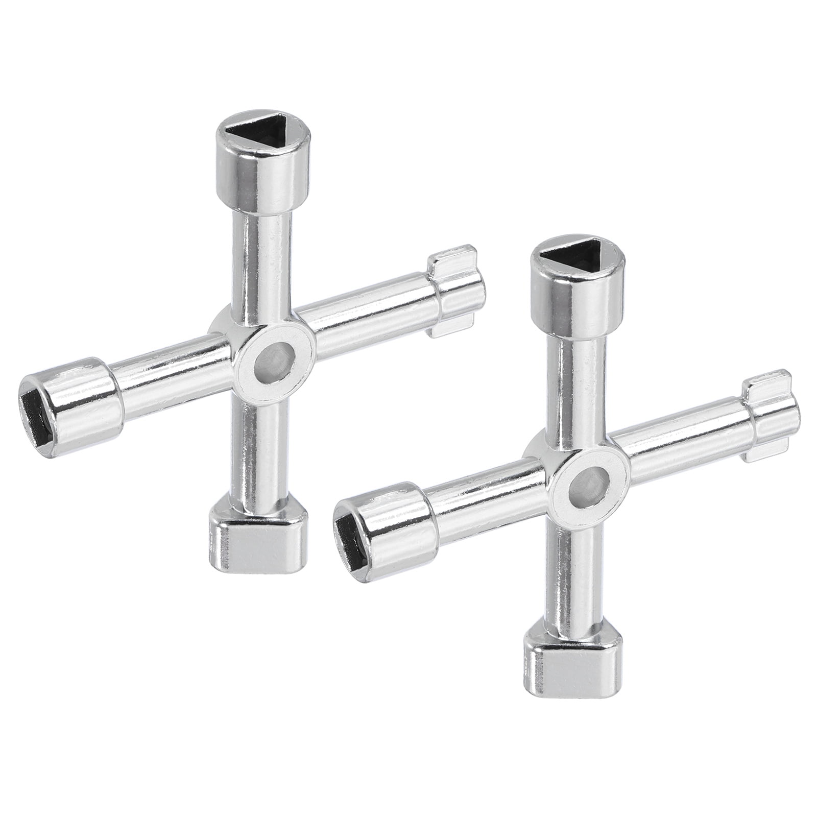 Uxcell 4-Way Multi-Functional Utility Key, Universal Cross Key Stopcock ...