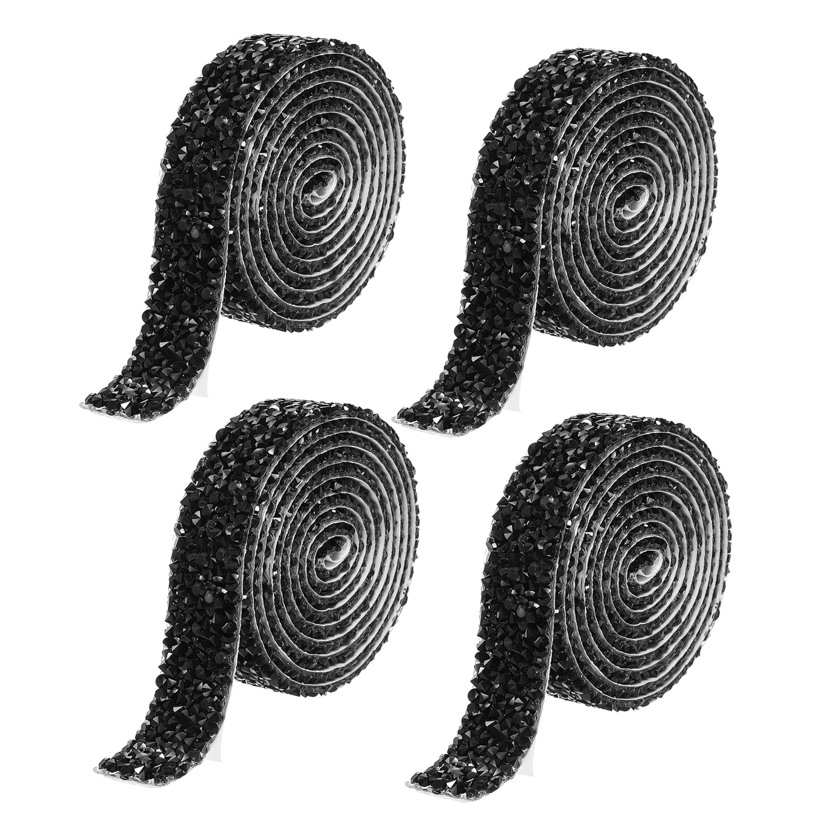 Self Ribbons Uxcell 4 Yards Resin Rhinestone Ribbon, Self-Adhesive Crystal Ribbons ...
