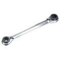 thumbnail image 1 of Uxcell 4 in 1 Reversible Ratcheting Wrench, 16-17-18-19mm 12 Point Double Box End, 72 Teeth, Metric, CR-V, 1 of 5