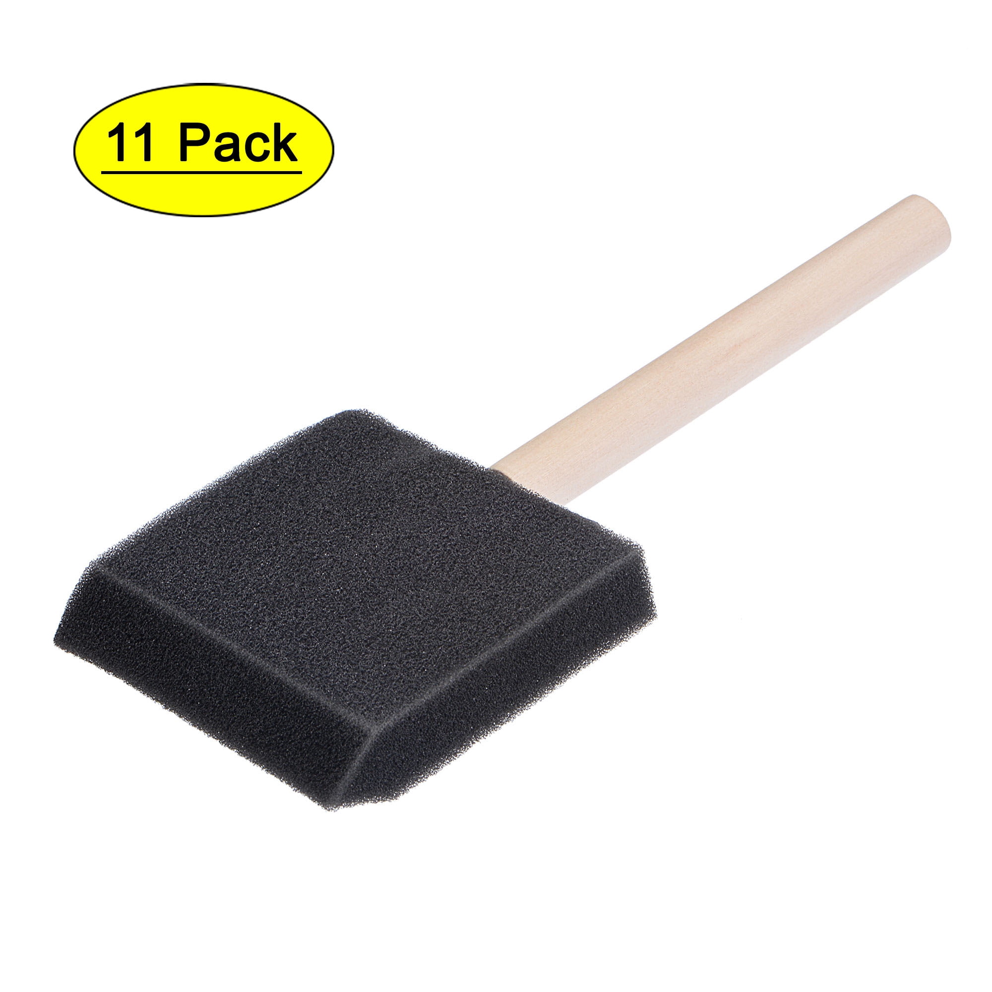 Uxcell 4 inch Foam Paint Brushes with Wood Handle 12 Pack