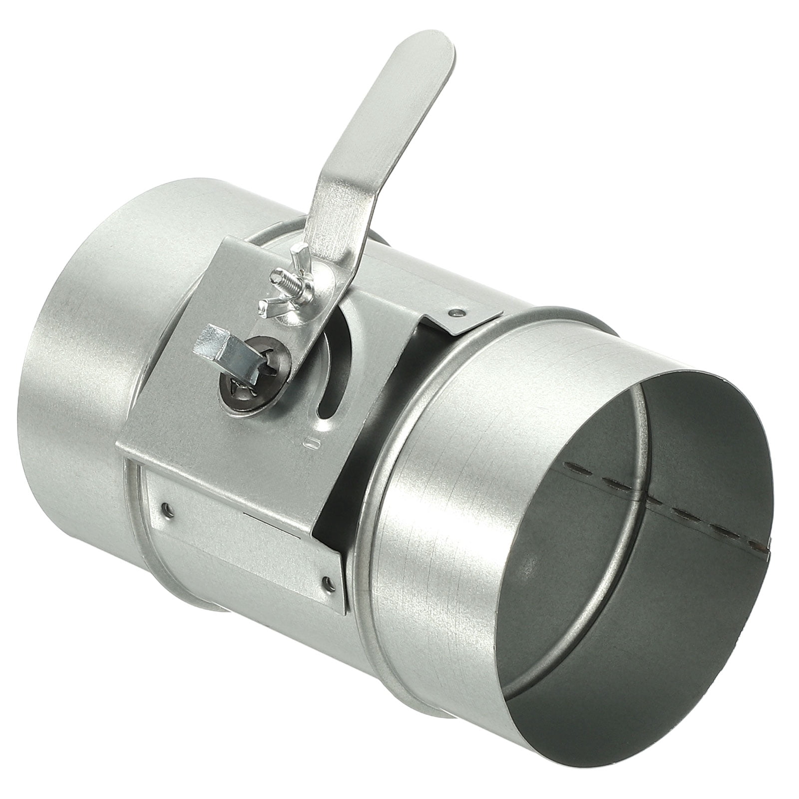 Uxcell 4 inch HVAC Duct Manual Volume Backdraft Damper, 1 Pcs Galvanized Iron Airflow Ducting Branch Vent Damper Air Control Valve with Adjustment Handle for HVAC Air System Range Hoods