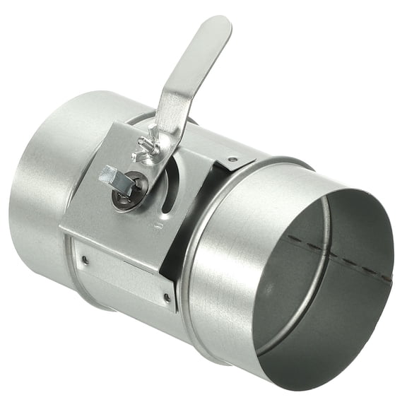 Uxcell 4 inch HVAC Duct Manual Volume Backdraft Damper, 1 Pcs Galvanized Iron Airflow Ducting Branch Vent Damper Air Control Valve with Adjustment Handle for HVAC Air System Range Hoods