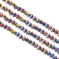 thumbnail image 1 of Uxcell 4 mm Briolette Rondelle Glass Beads, Small Round Faceted Crystal Bead, Colorful 10Pack, 1 of 5