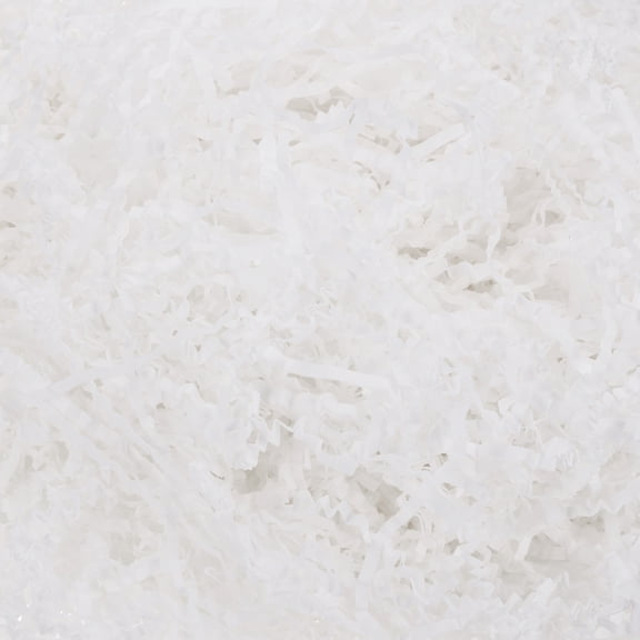 Uxcell 4 oz Crinkle Cut Paper, Shred Packing Grass Cushion Paper for Gift Wrapping and Decorations White