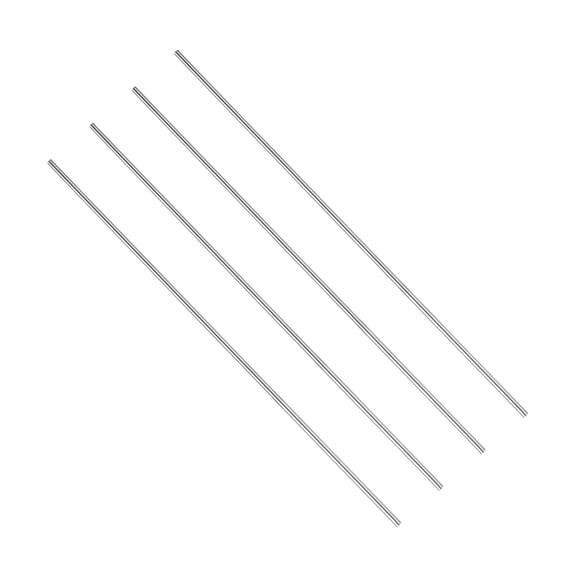 Uxcell 4 pcs Titanium Round Rod, 3mm Dia 102mm Length GR5 Metal Solid TC4 Titanium Round Bar for Model Plane Cars Ship DIY Craft Metal Working [0.12 x 4IN]